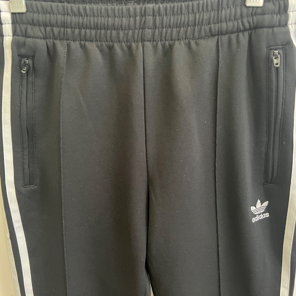 Adidas Three Stripe Track Pants- Women's US Size XS- Black and White - Picture 11 of 14